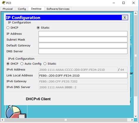 dhcpv6 client service is started